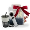 Daily Delight 3 in 1 Gift Set - Bag, Glass Mug & Handfan